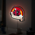 Unicorn Deadpool 3D Light Box - Cute & Funny LED Night Light, Kawaii Superhero Decor for Marvel Fans & Kids Room

