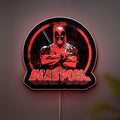 Marvel Deadpool LED Night Light, Superhero Room Decor for MCU Fans & Comic Book Lovers
