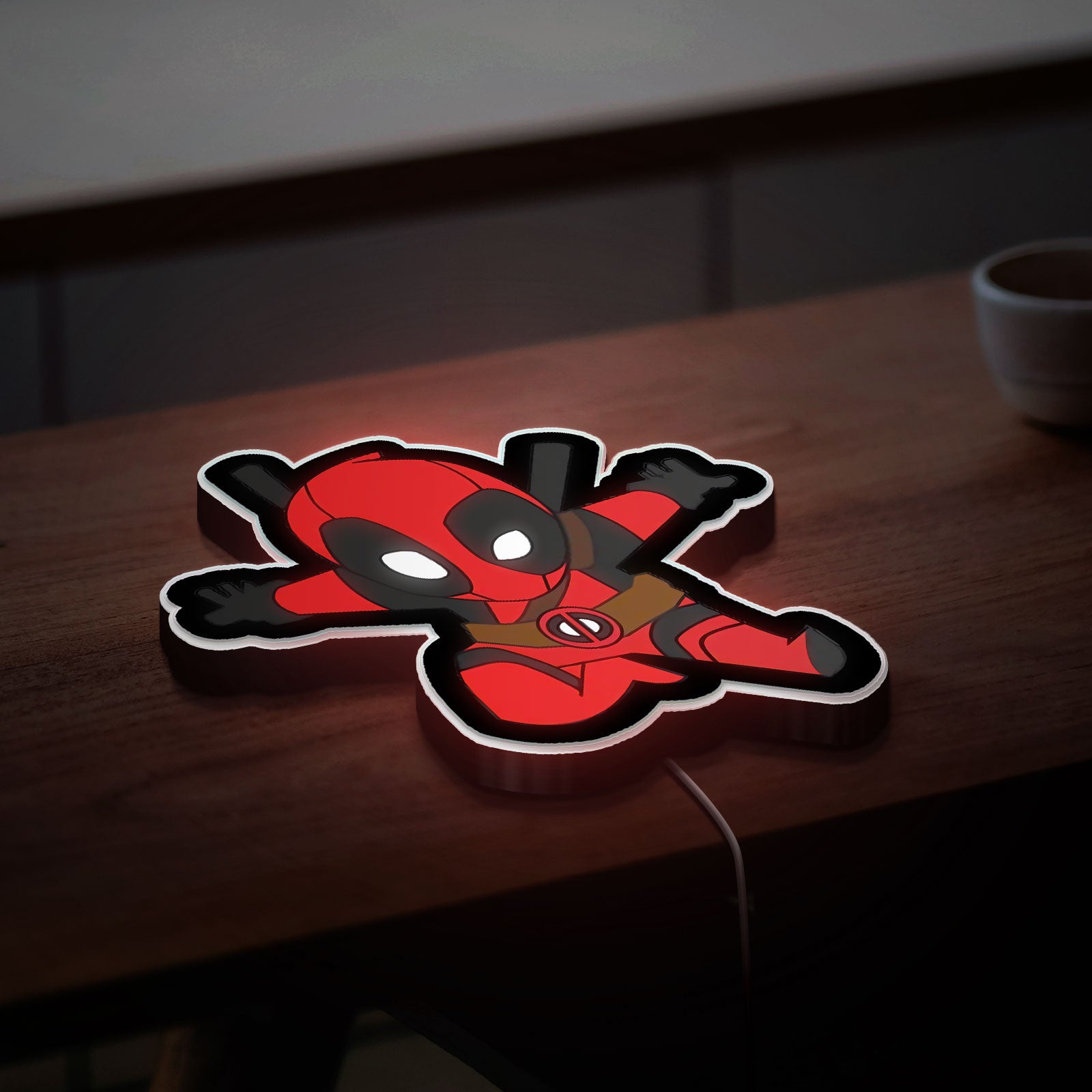Deadpool Marvel 3D Light Box - Cool Superhero LED Night Light, Comic Book Wall Decor for Fans, Unique Gift for Movie Lovers 