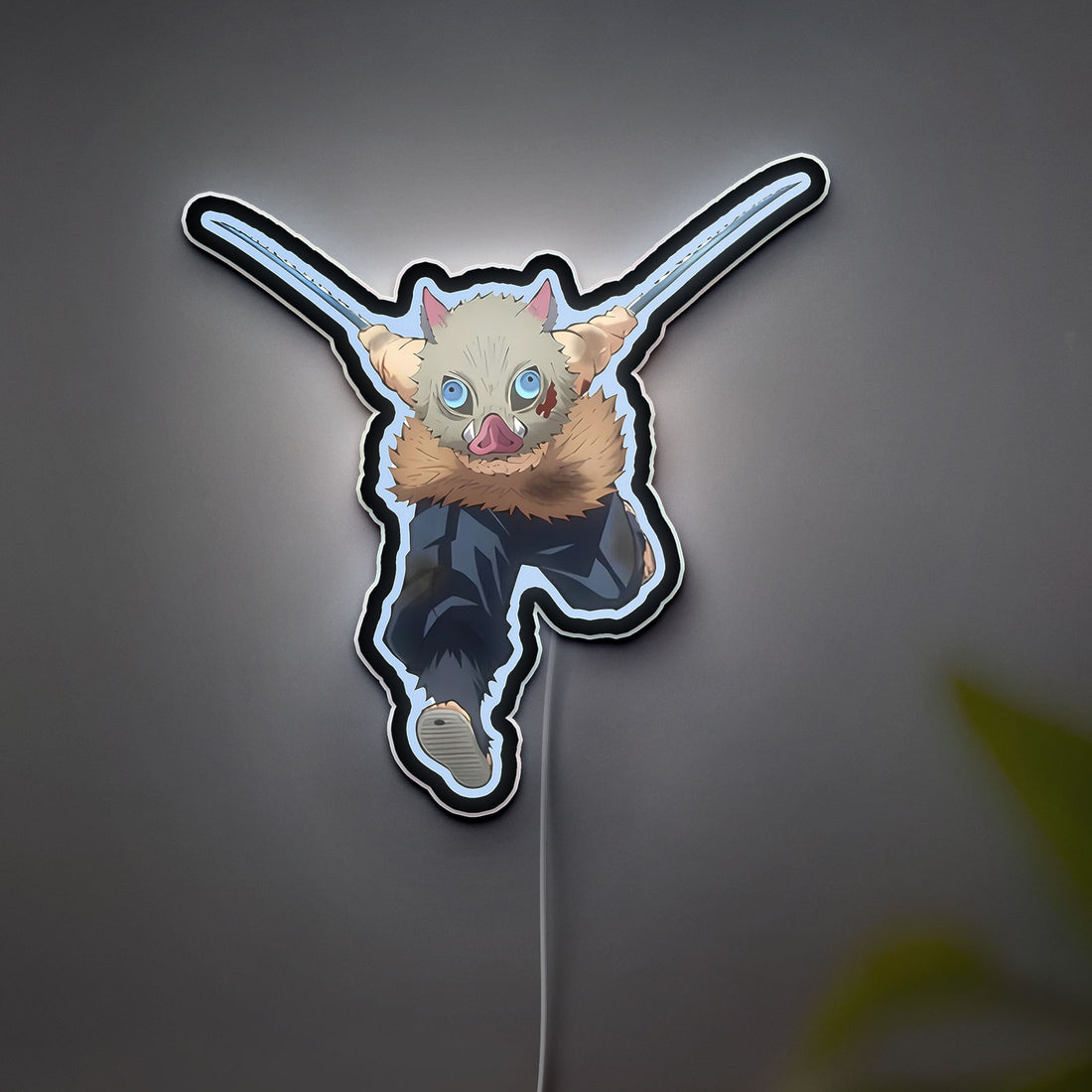 Demon Slayer Inosuke 3D Light Box - Anime Character LED Night Light, Japanese Manga Decor for Fans 