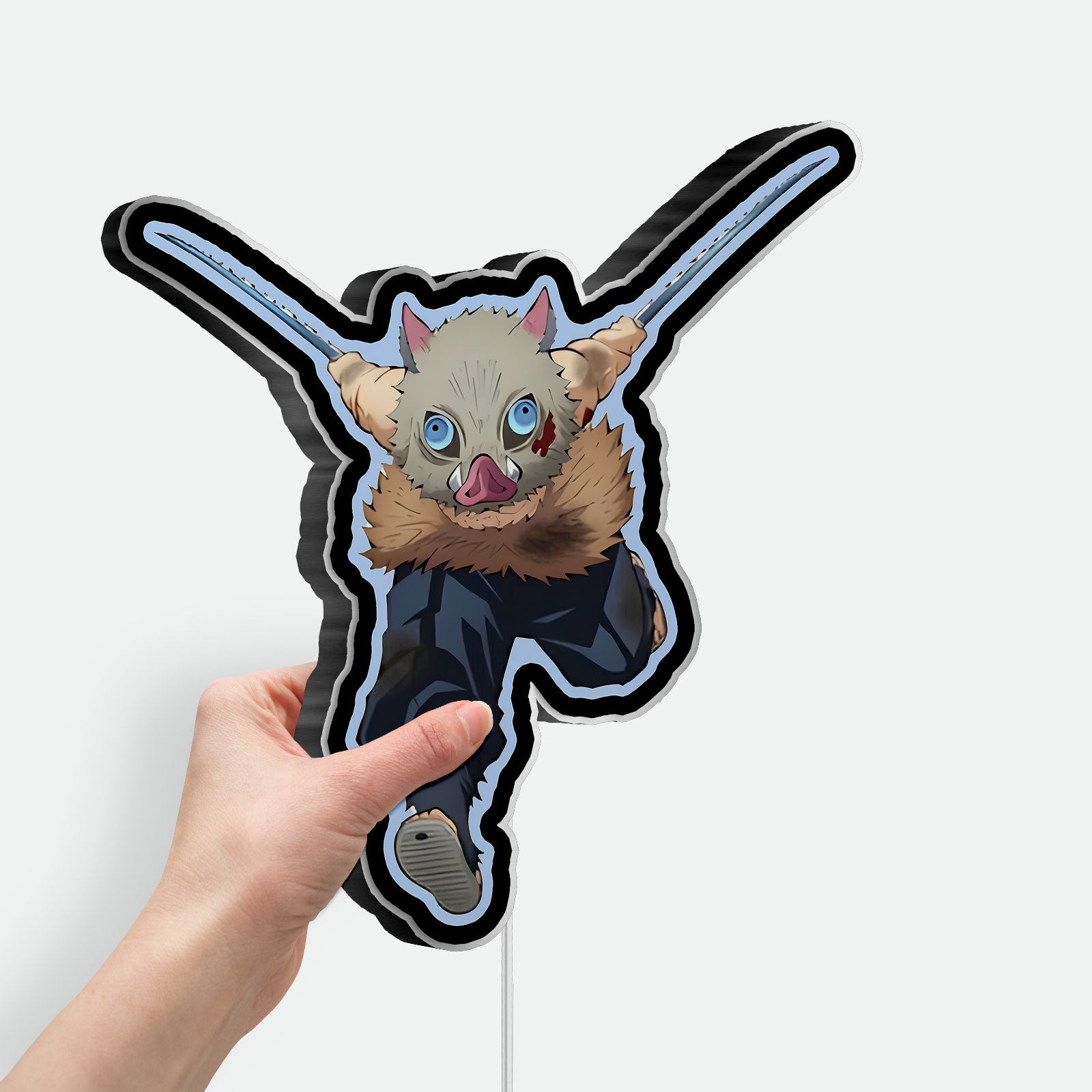 Demon Slayer Inosuke 3D Light Box - Anime Character LED Night Light, Japanese Manga Decor for Fans 