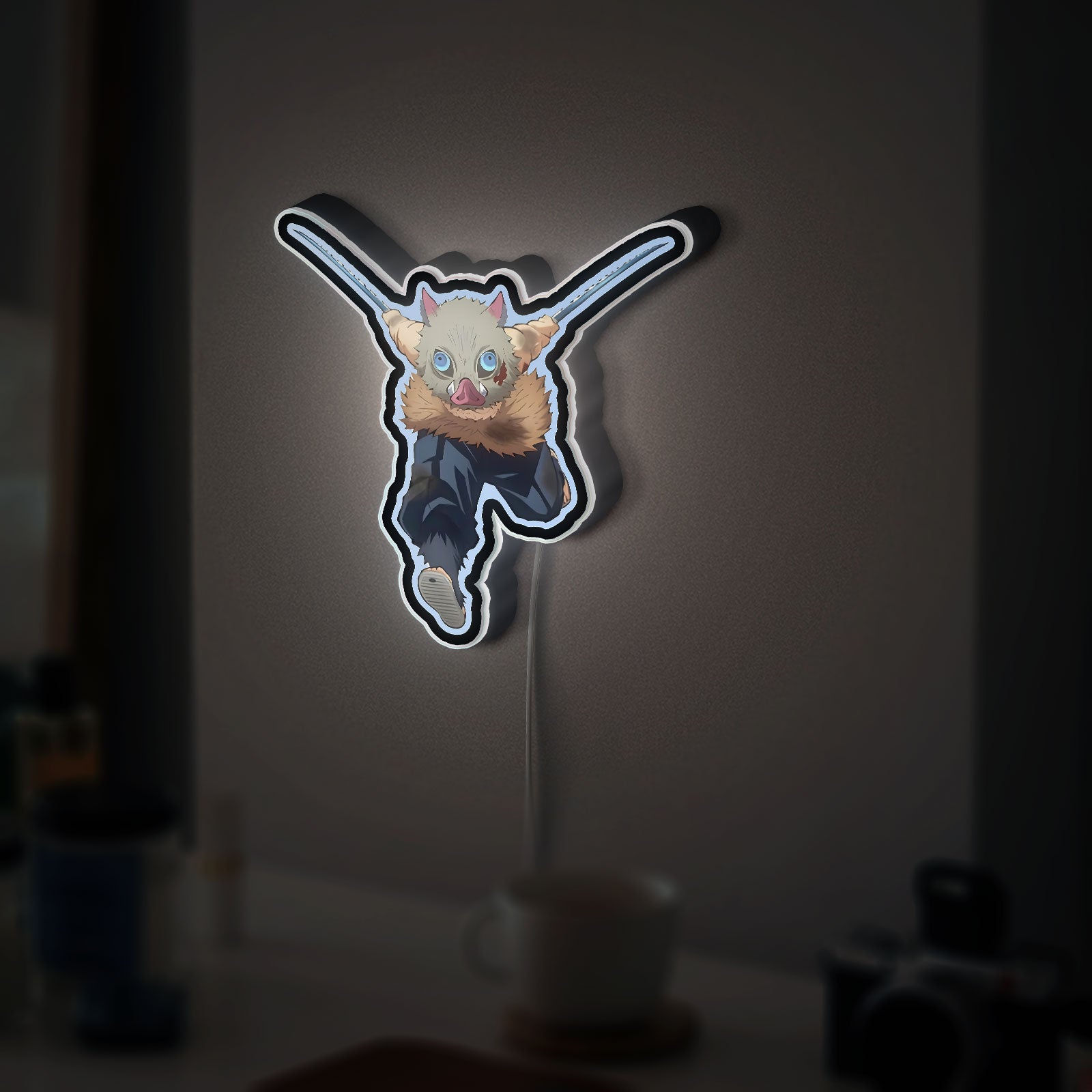 Demon Slayer Inosuke 3D Light Box - Anime Character LED Night Light, Japanese Manga Decor for Fans 