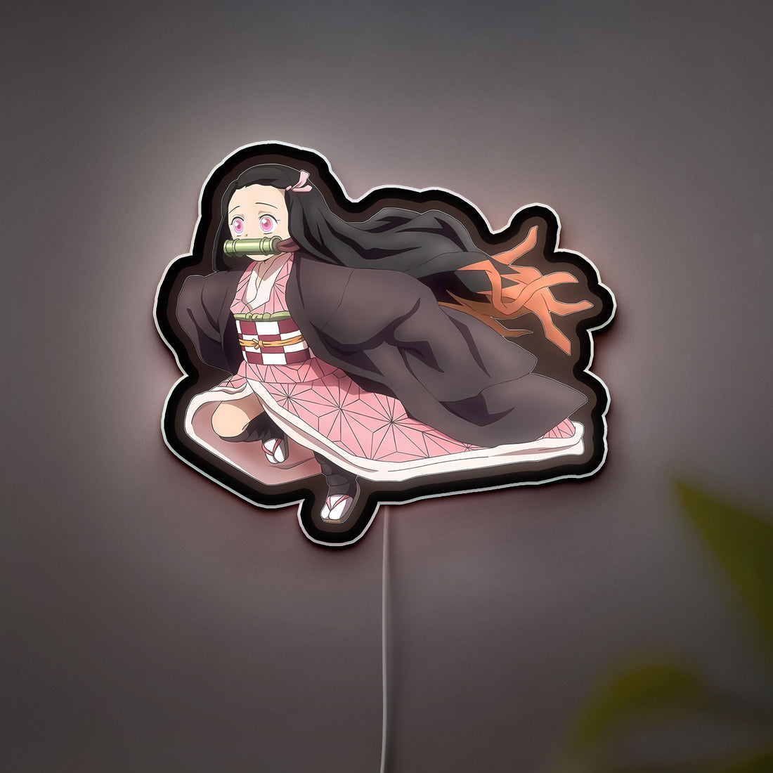 Nezuko Kamado Demon Slayer 3D Light Box - Anime LED Night Light, Kimetsu no Yaiba Decor for Fans, Japanese Manga Inspired Glow Art 