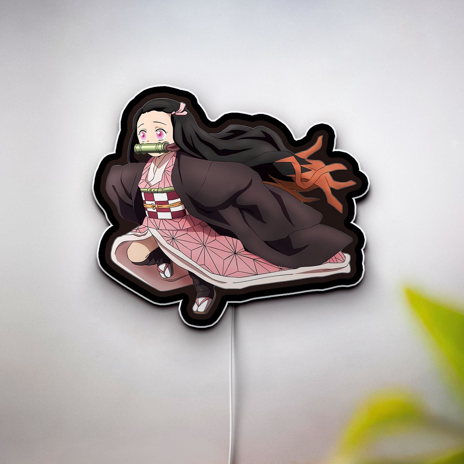Nezuko Kamado Demon Slayer 3D Light Box - Anime LED Night Light, Kimetsu no Yaiba Decor for Fans, Japanese Manga Inspired Glow Art 