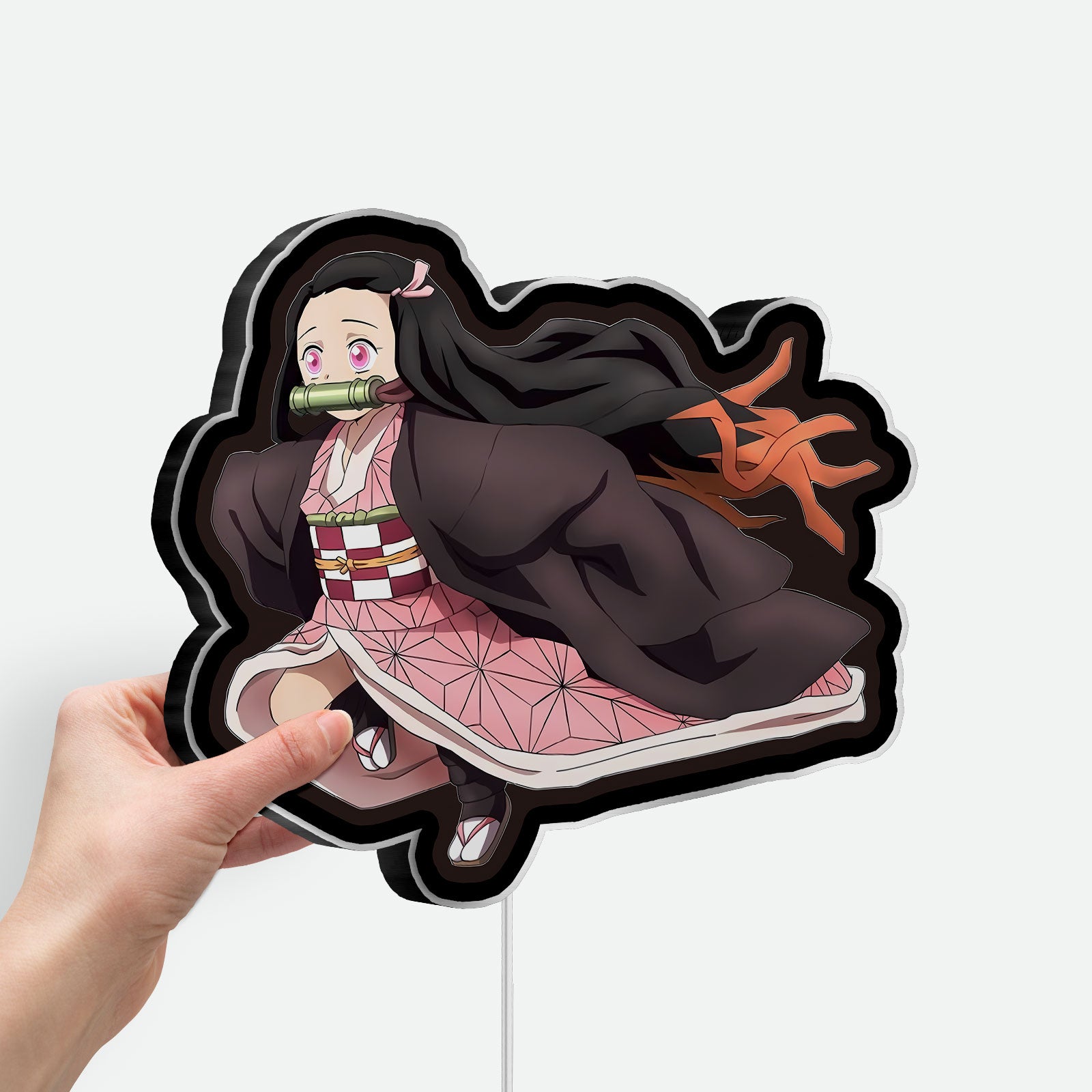 Nezuko Kamado Demon Slayer 3D Light Box - Anime LED Night Light, Kimetsu no Yaiba Decor for Fans, Japanese Manga Inspired Glow Art 
