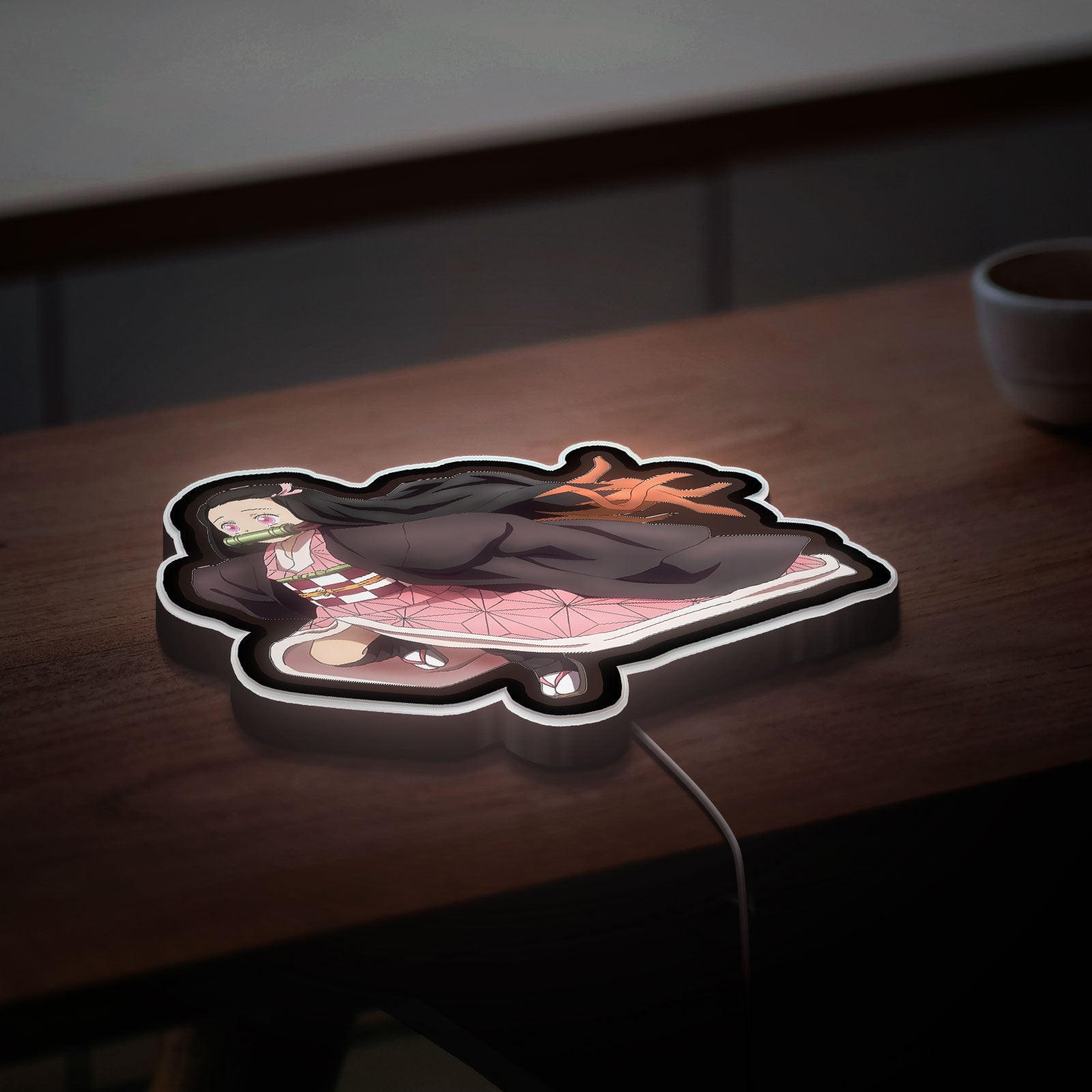 Nezuko Kamado Demon Slayer 3D Light Box - Anime LED Night Light, Kimetsu no Yaiba Decor for Fans, Japanese Manga Inspired Glow Art 