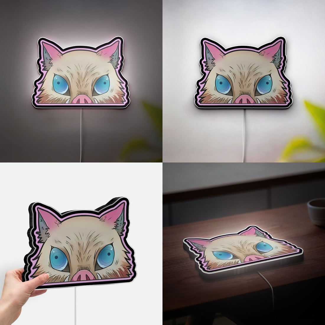 Demon Slayer 3D Light Box - Tanjiro Kamado Anime LED Night Light, Japanese Manga Decor for Kimetsu no Yaiba Fans
