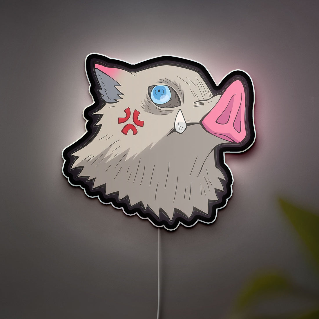 Neo Traditional Anime 3D Light Box - Demon Slayer Inspired LED Night Light, Japanese Art Decor for Anime Fans & Tattoo Lovers 