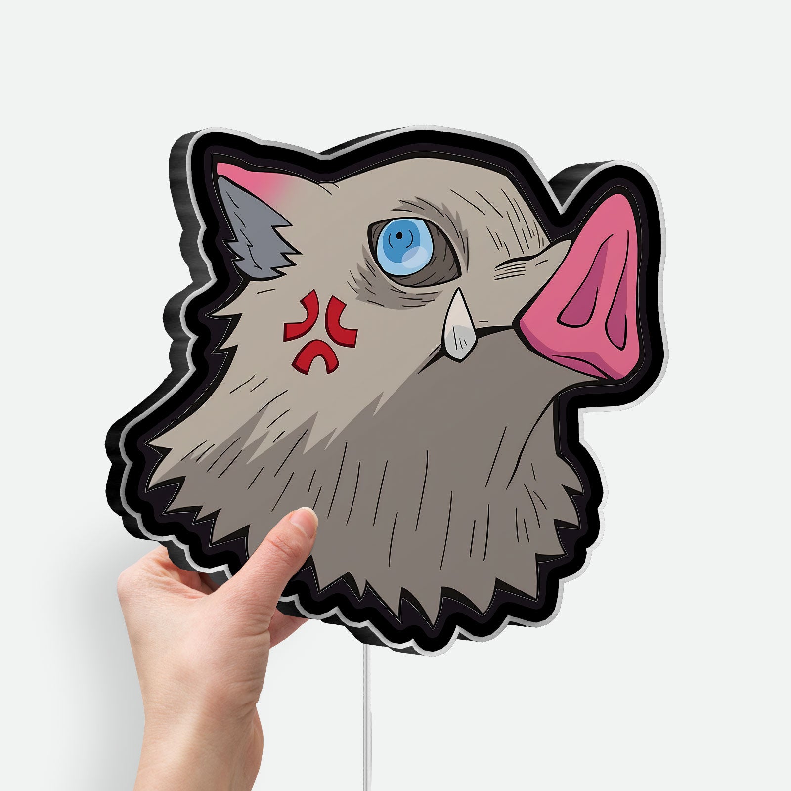 Neo Traditional Anime 3D Light Box - Demon Slayer Inspired LED Night Light, Japanese Art Decor for Anime Fans & Tattoo Lovers 