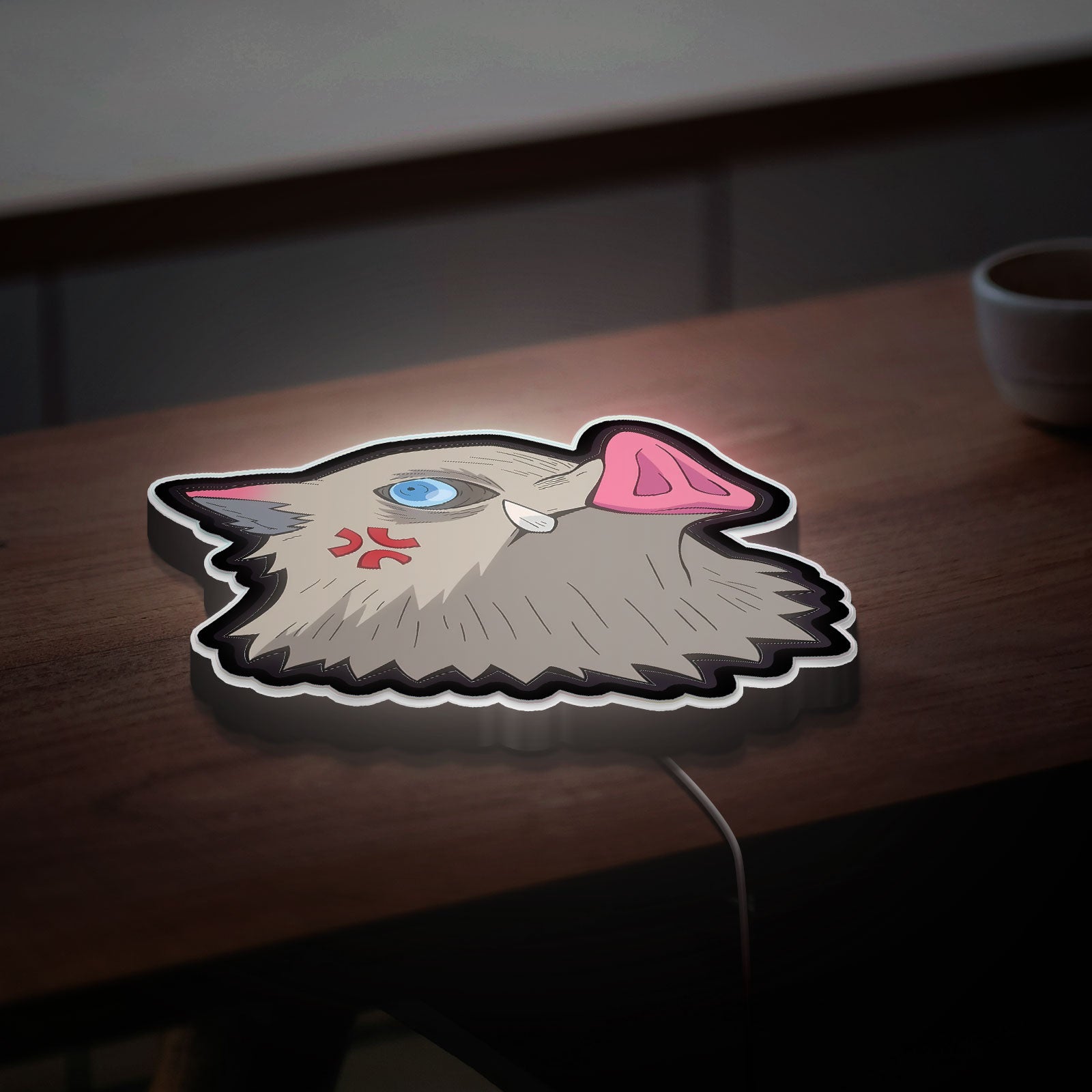 Neo Traditional Anime 3D Light Box - Demon Slayer Inspired LED Night Light, Japanese Art Decor for Anime Fans & Tattoo Lovers 