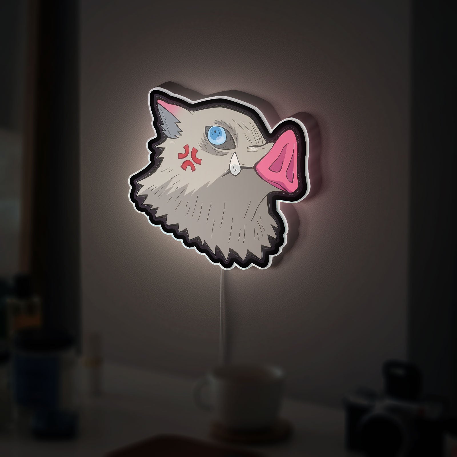 Neo Traditional Anime 3D Light Box - Demon Slayer Inspired LED Night Light, Japanese Art Decor for Anime Fans & Tattoo Lovers 