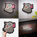 Neo Traditional Anime 3D Light Box - Demon Slayer Inspired LED Night Light, Japanese Art Decor for Anime Fans & Tattoo Lovers 
