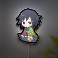 Chibi Tomioka Giyu 3D Light Box - Demon Slayer Anime LED Night Light, Kimetsu no Yaiba Decor for Anime Fans 