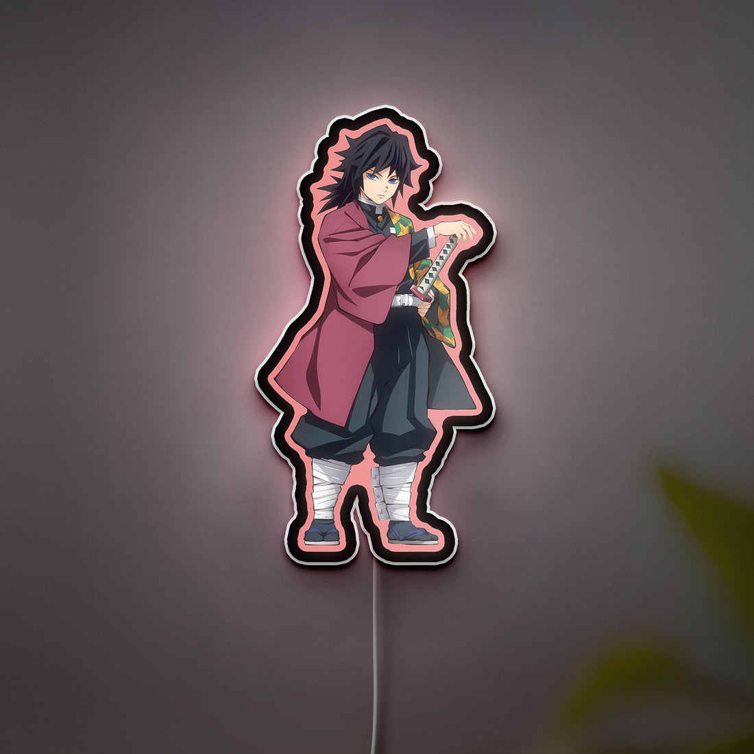 Demon Slayer Giyu Tomioka 3D Light Box - Water Hashira LED Night Light, Anime Character Decor for Kimetsu no Yaiba Fans

