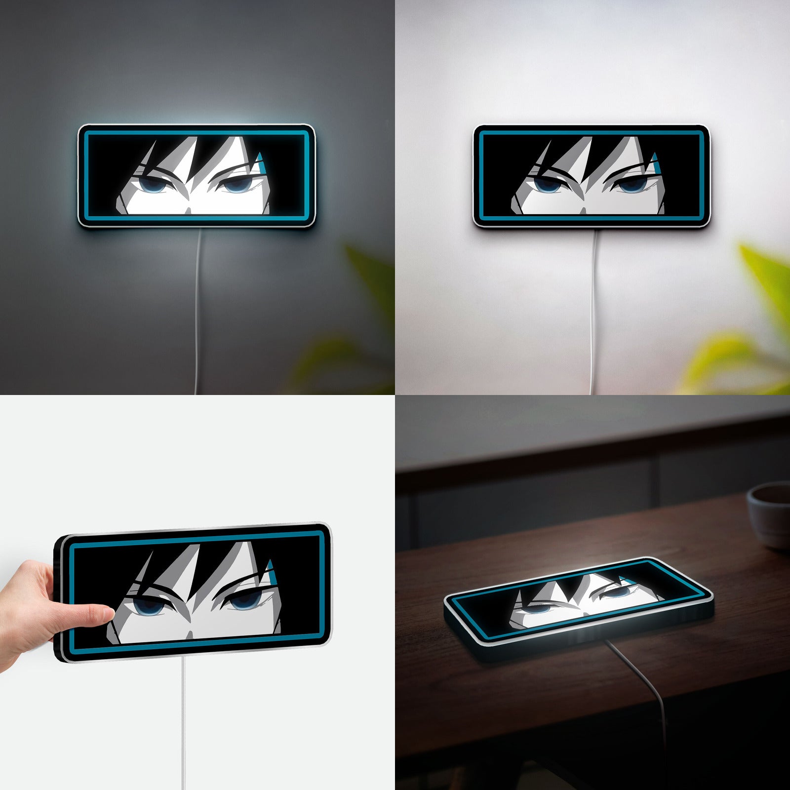 Demon Slayer Glow Art - Water Hashira 3D LED Night Light, Anime Character Decor for Fans