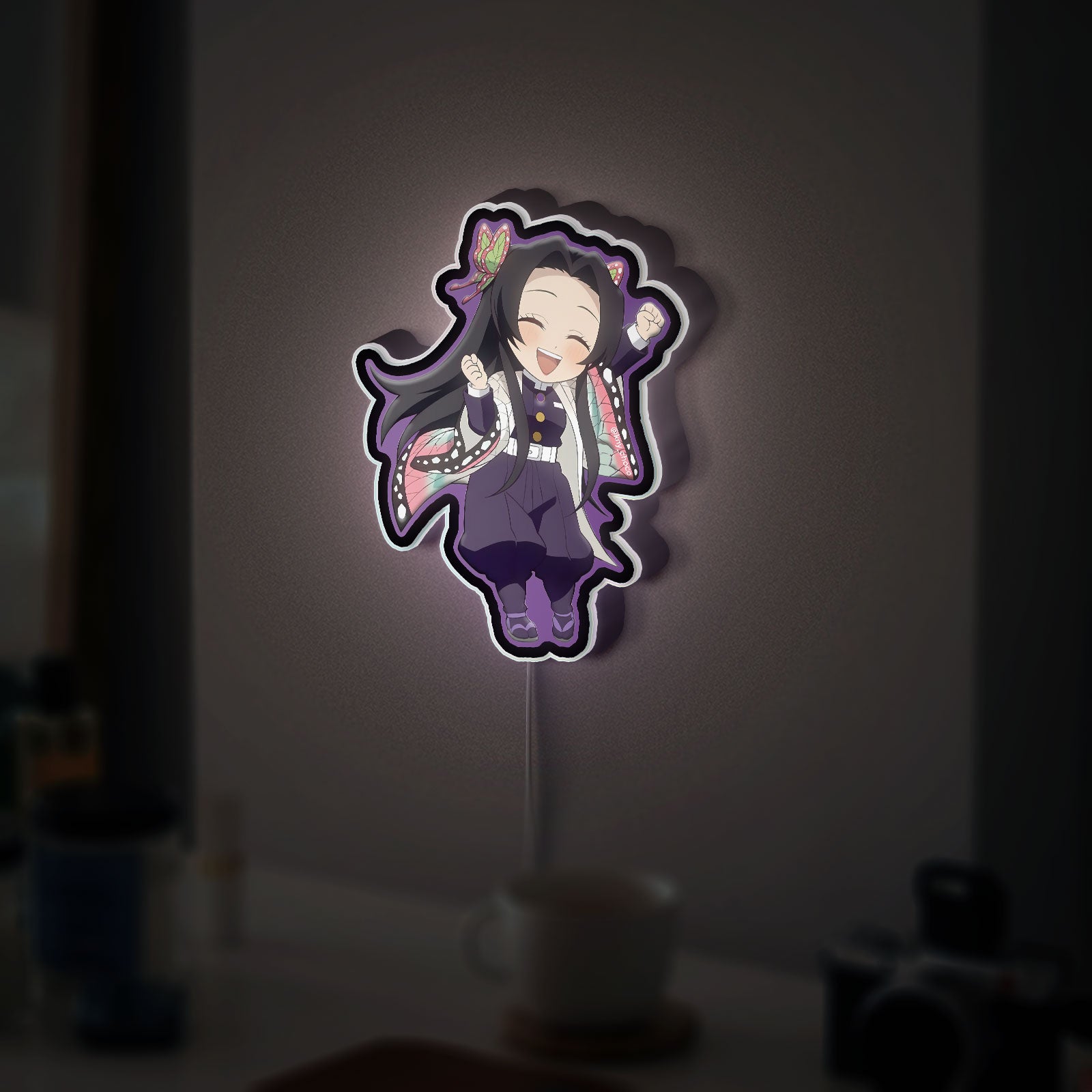 Chibi Demon Slayer 3D Light Box - Anime Character Night Light, KNY Inspired LED Decor for Otaku Fans

