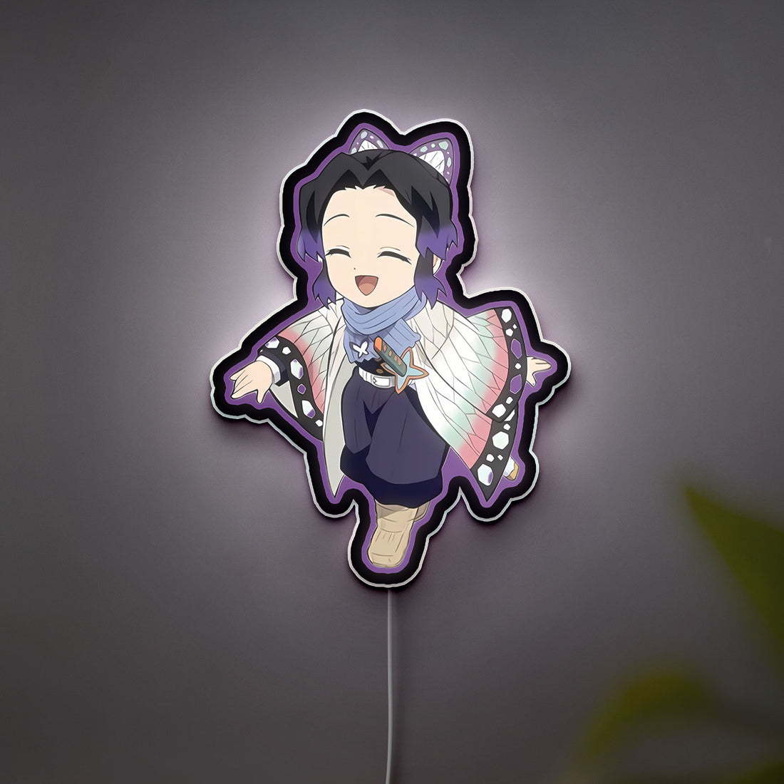 Shinobu Kocho 3D Light Box - Demon Slayer Anime LED Night Light, Cute Kawaii Decor for Anime Fans & Otaku Bedroom 
