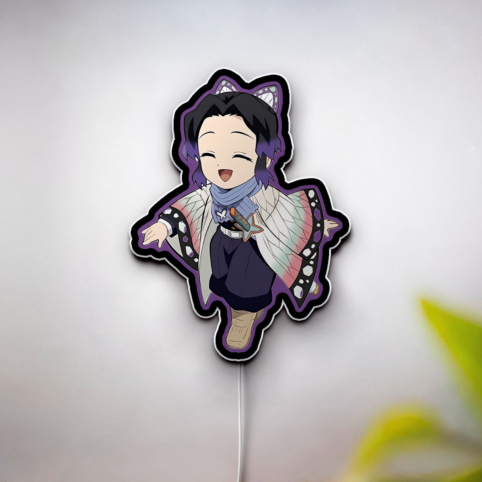 Shinobu Kocho 3D Light Box - Demon Slayer Anime LED Night Light, Cute Kawaii Decor for Anime Fans & Otaku Bedroom 