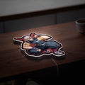 Tengen Uzui 3D Light Box - Demon Slayer Hashira LED Night Light, Anime Character Decor for Fans, KNY Inspired Japanese Art Display