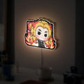 Rengoku Kyojuro 3D Light Box - Demon Slayer LED Night Light, Anime Character Glow Decor for Kimetsu no Yaiba Fans 