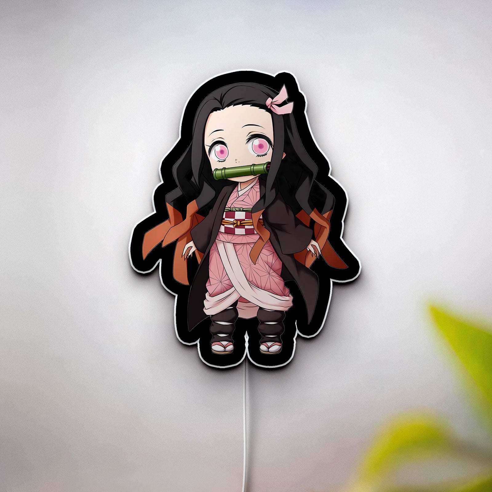Nezuko Kamado 3D Light Box - Demon Slayer Anime LED Night Light, Chibi Character Decor for KNY Fans 