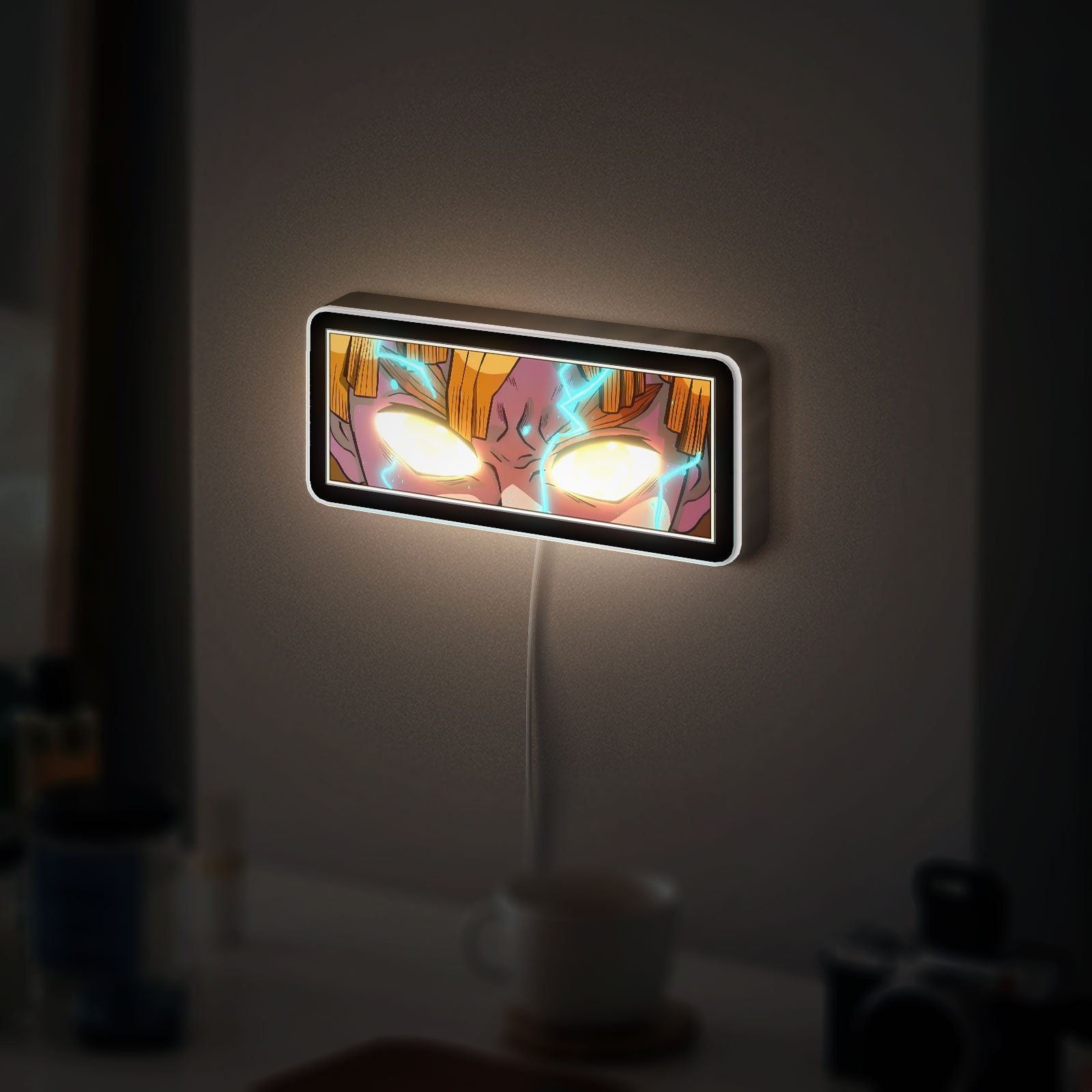 Demon Slayer Zenitsu 3D Light Box - Lightning Eyes LED Night Light, Anime Character Decor for Fans, Japanese Manga Inspired Glow Art
