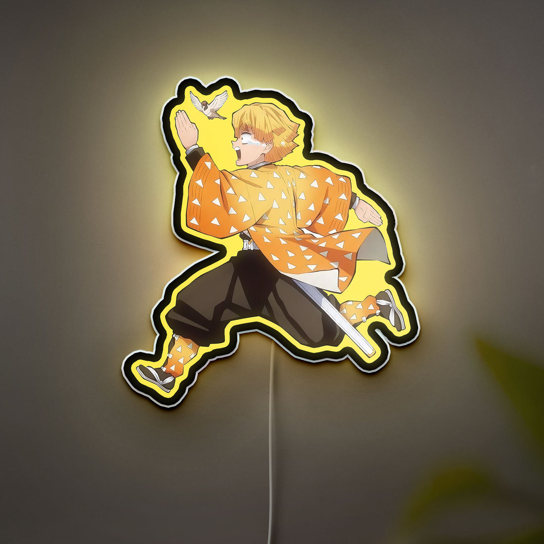 Demon Slayer Zenitsu 3D Light Box - Anime Character LED Night Light, Japanese Anime Decor for Kimetsu no Yaiba Fans 
