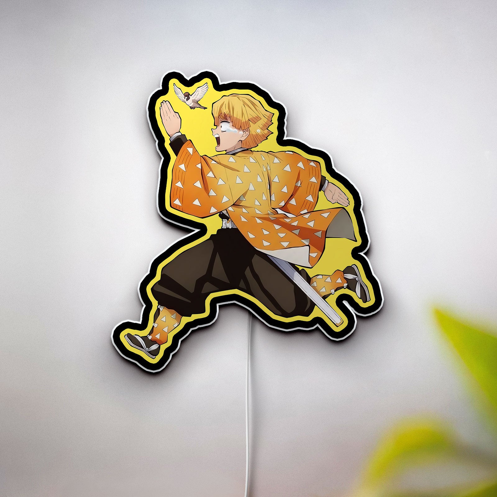 Demon Slayer Zenitsu 3D Light Box - Anime Character LED Night Light, Japanese Anime Decor for Kimetsu no Yaiba Fans 