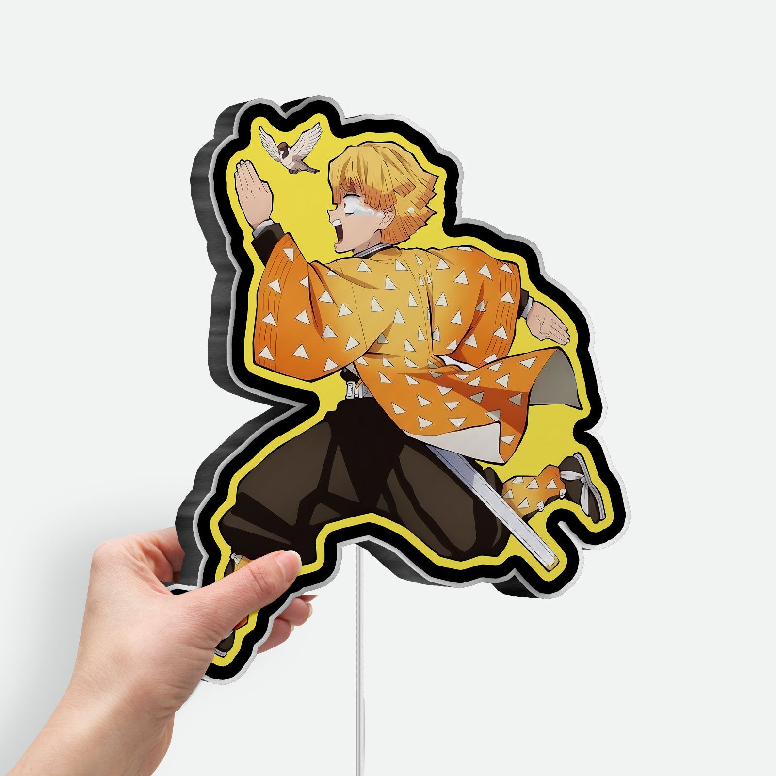 Demon Slayer Zenitsu 3D Light Box - Anime Character LED Night Light, Japanese Anime Decor for Kimetsu no Yaiba Fans 