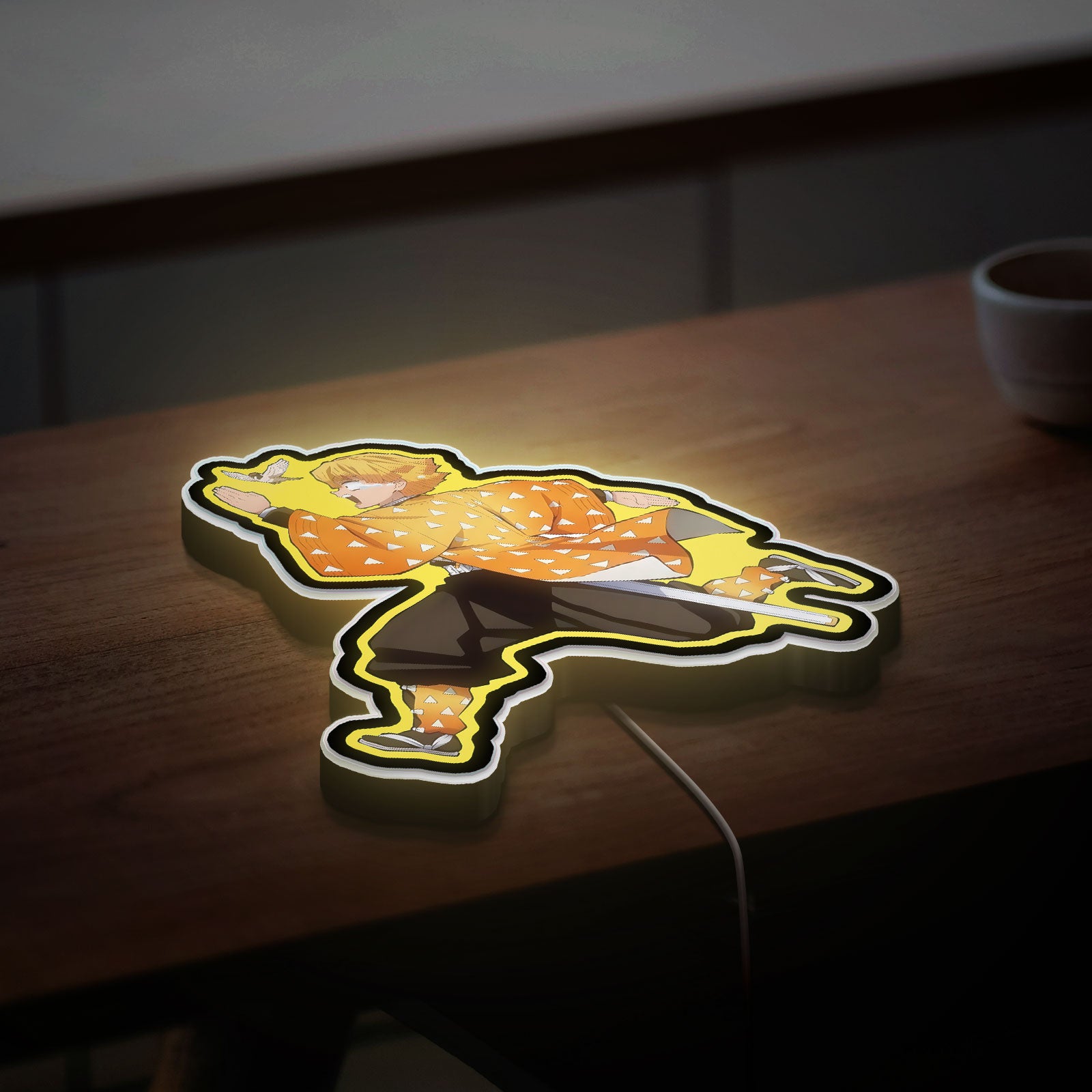 Demon Slayer Zenitsu 3D Light Box - Anime Character LED Night Light, Japanese Anime Decor for Kimetsu no Yaiba Fans 