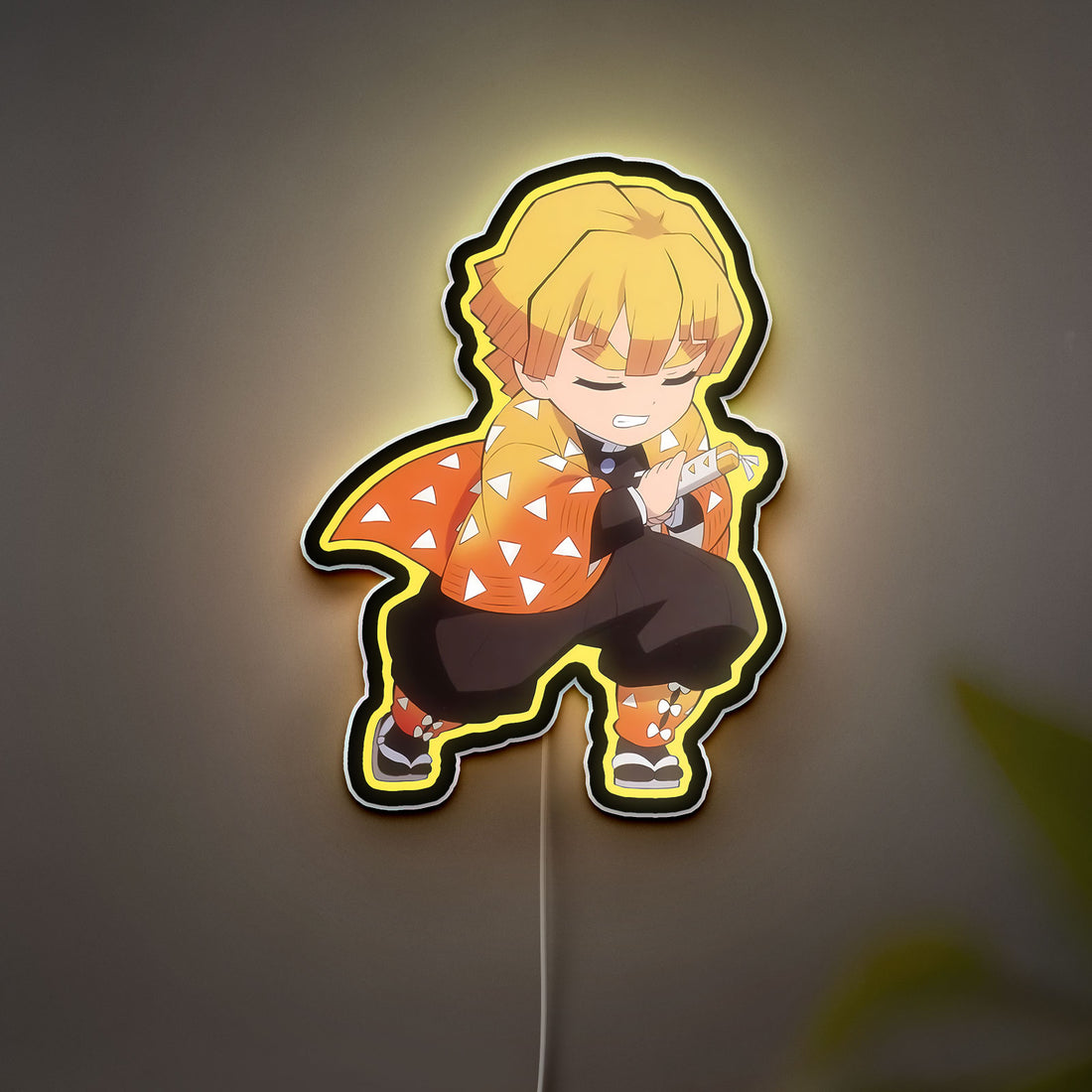 Demon Slayer Zenitsu 3D Light Box - Anime Character LED Night Light, Japanese Manga Decor for Otaku Bedroom 