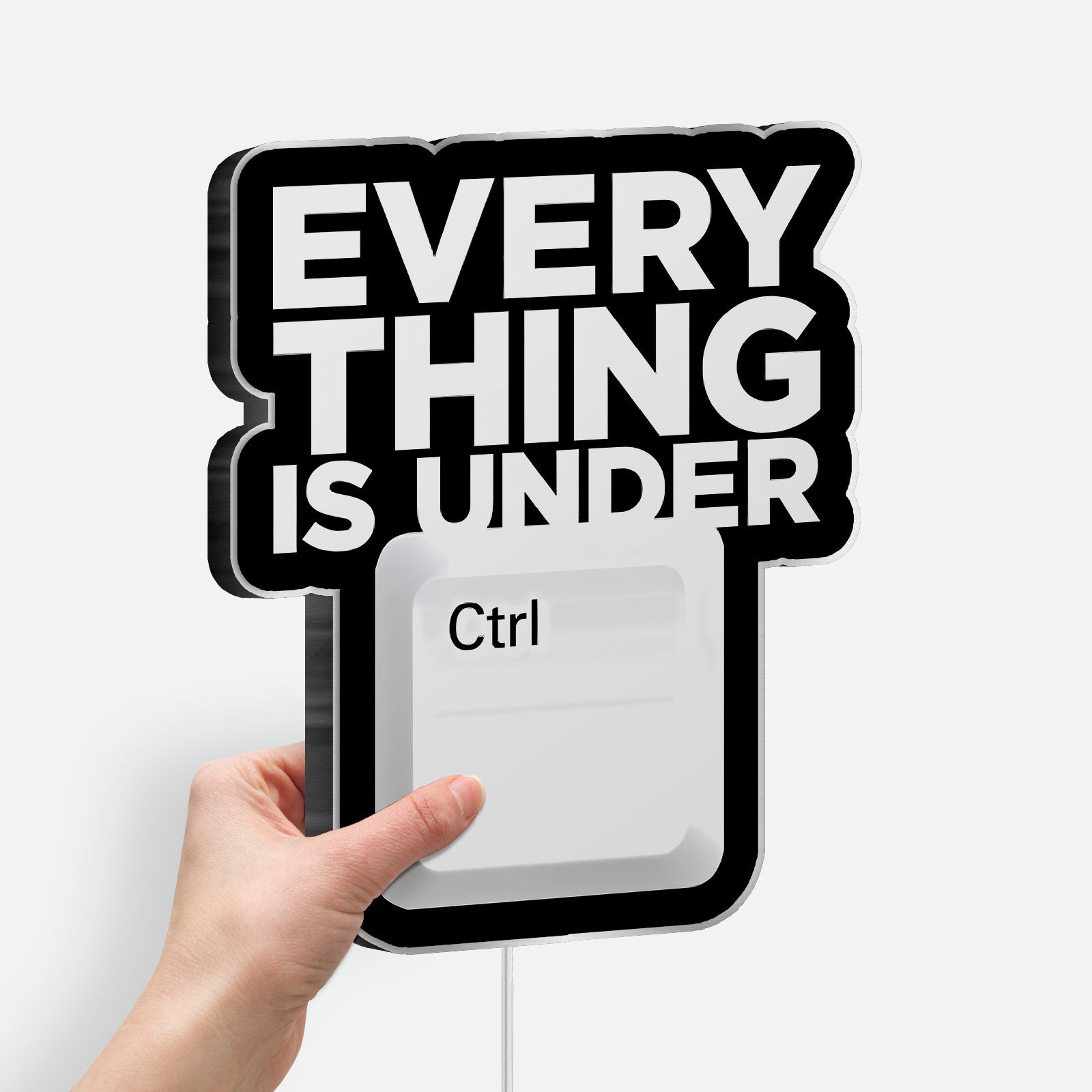 "Everything is Under Control" Funny 3D Light Box - Motivational LED Desk Lamp, Humorous Office Decor for Stress Relief 