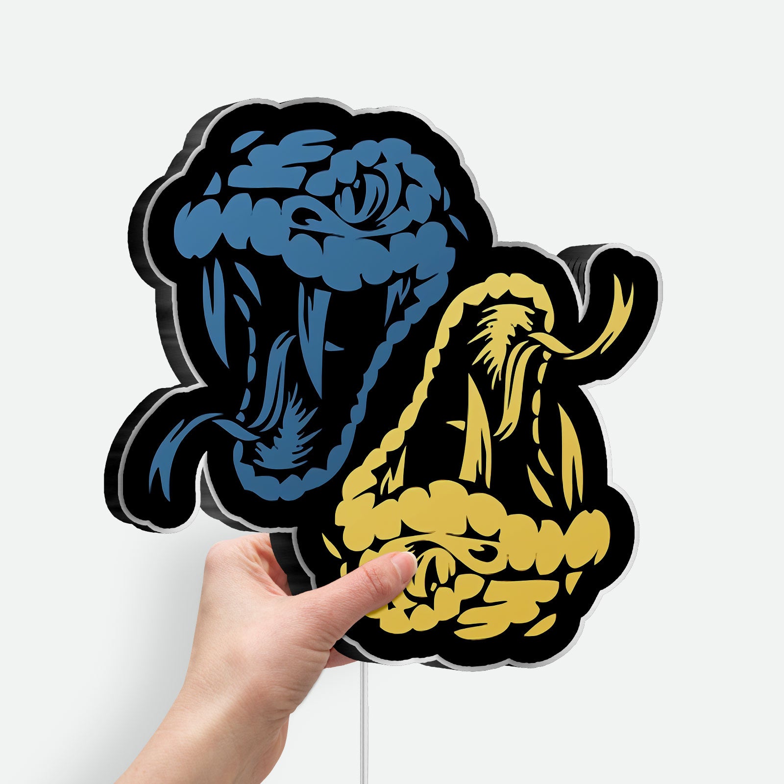 Python Programming 3D Light Box - Wild Nature Inspired LED Night Light, Unique Coding & Tech Themed Decor for Computer Nerds & Gamers
