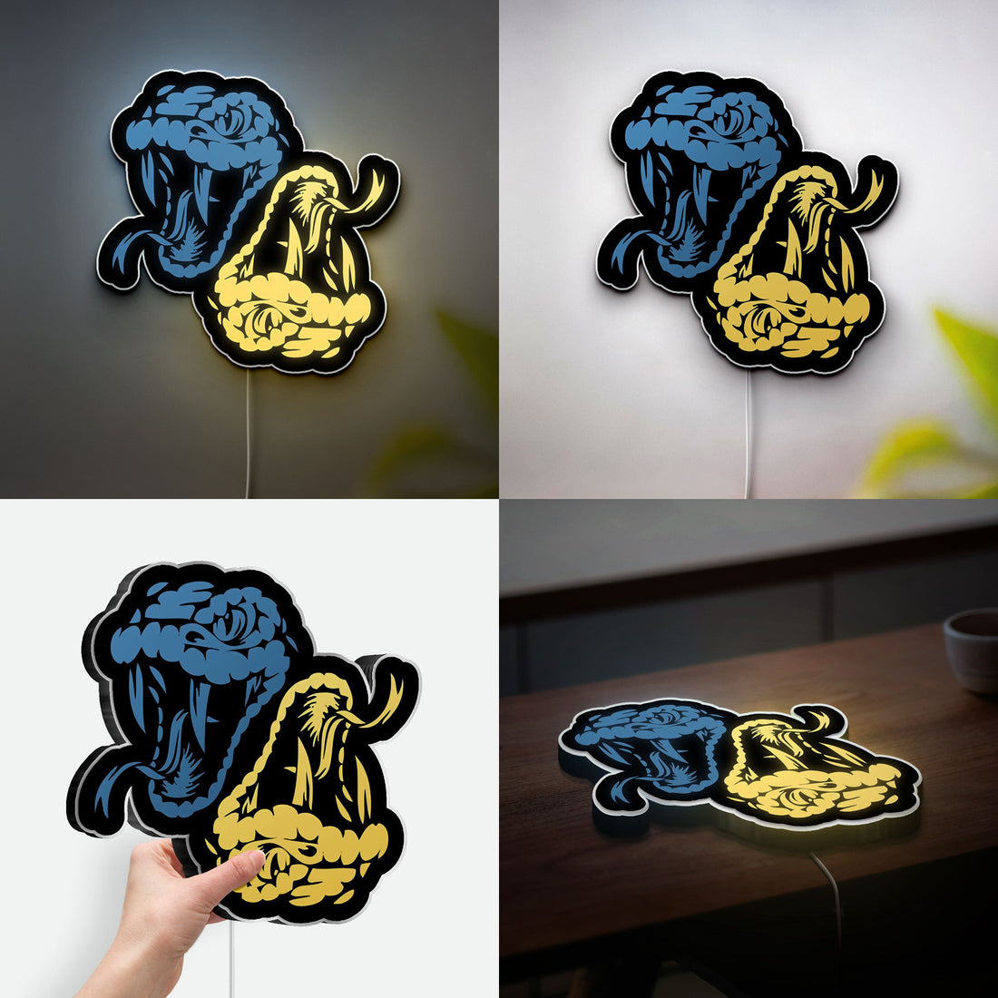 Python Programming 3D Light Box - Wild Nature Inspired LED Night Light, Unique Coding & Tech Themed Decor for Computer Nerds & Gamers

