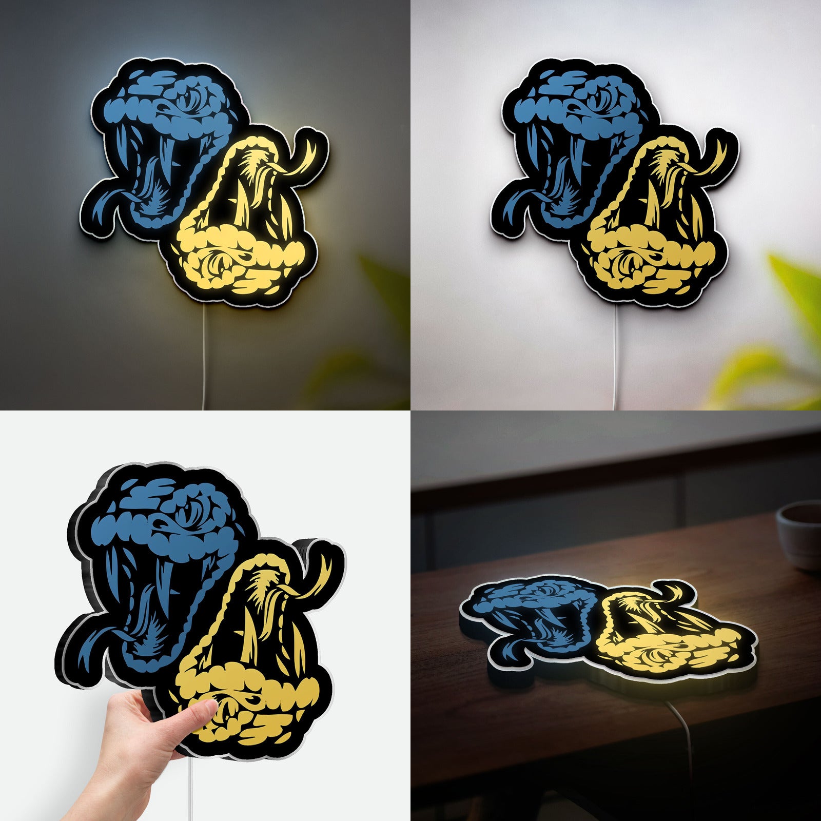Python Programming 3D Light Box - Wild Nature Inspired LED Night Light, Unique Coding & Tech Themed Decor for Computer Nerds & Gamers
