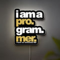 Programmer 3D Light Box - Coding & Tech Themed LED Night Light, Geek Wall Decor for Developers & Gamers
