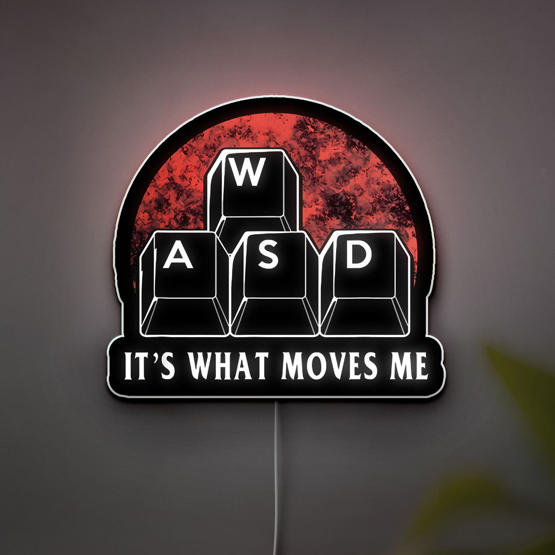 WASD Keyboard 3D Light Box - Gamer LED Night Light, Funny PC Gamer Decor, Unique Gift for Computer Nerds & Streamers
