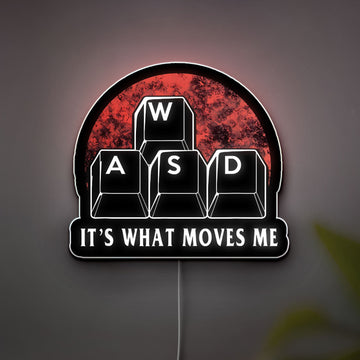 WASD Keyboard 3D Light Box - Gamer LED Night Light, Funny PC Gamer Decor, Unique Gift for Computer Nerds & Streamers
