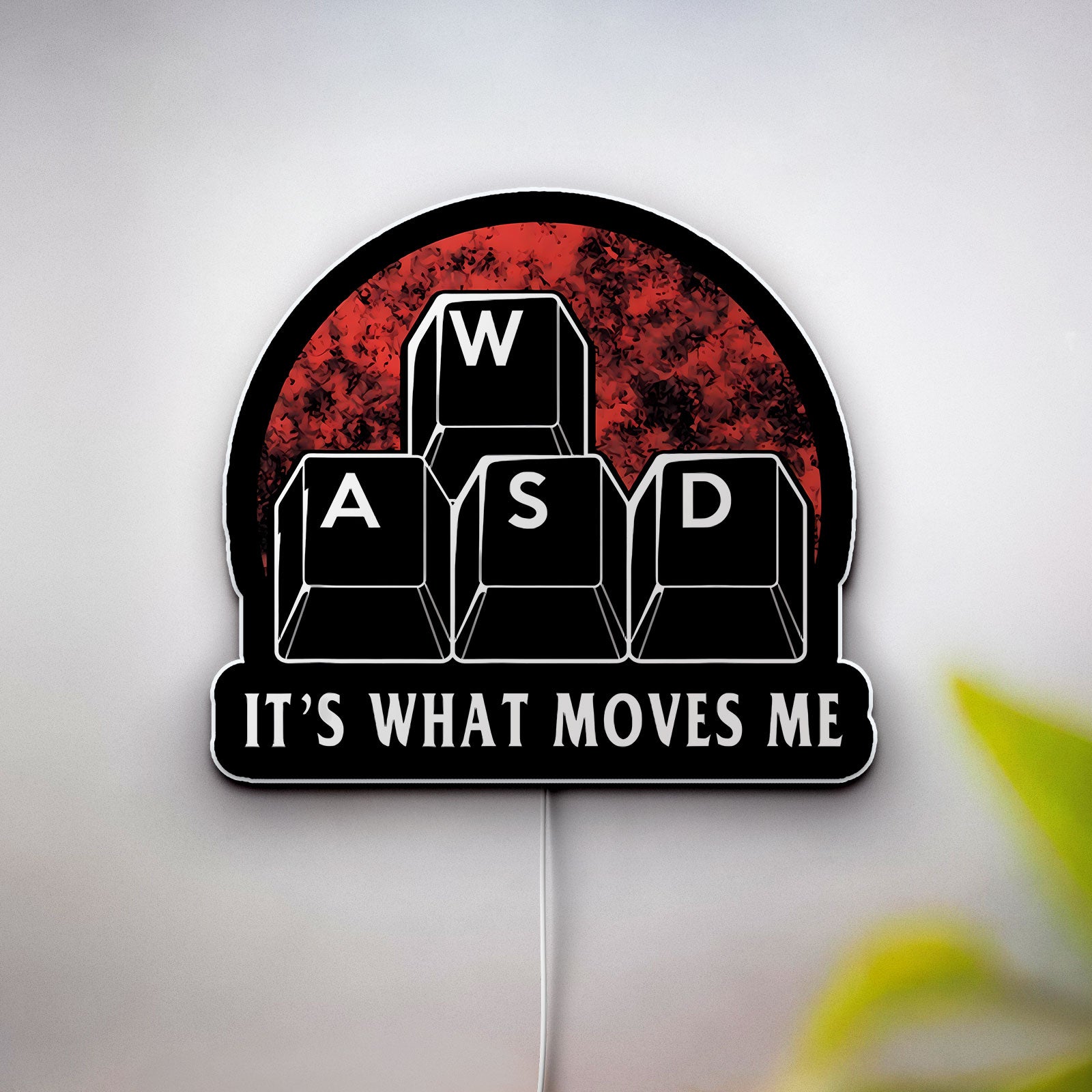 WASD Keyboard 3D Light Box - Gamer LED Night Light, Funny PC Gamer Decor, Unique Gift for Computer Nerds & Streamers
