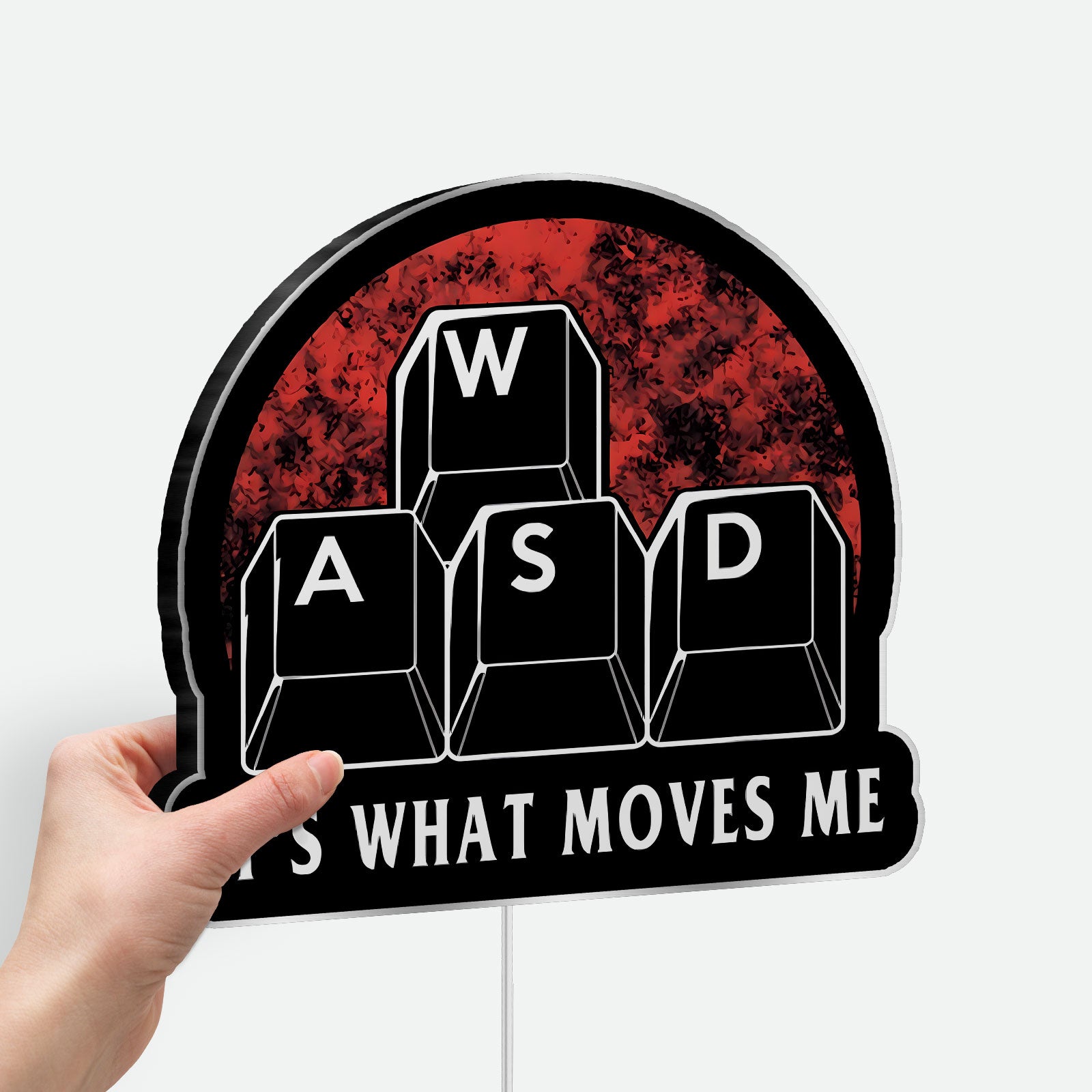 WASD Keyboard 3D Light Box - Gamer LED Night Light, Funny PC Gamer Decor, Unique Gift for Computer Nerds & Streamers
