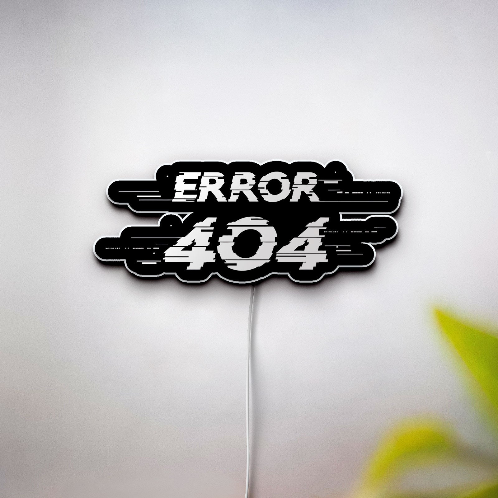 Erro 404 3D Light Box -Coding & Tech Themed LED Night Light, Geek Wall Decor for Computer Nerds & Gamers
