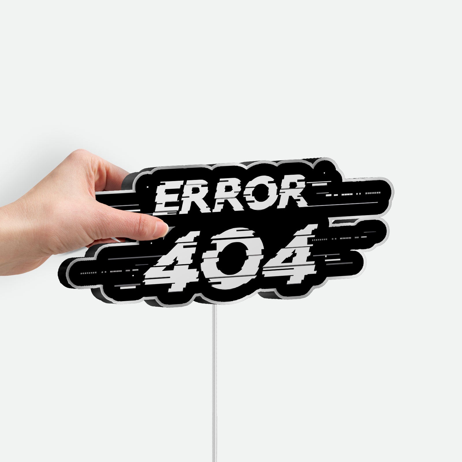 Erro 404 3D Light Box -Coding & Tech Themed LED Night Light, Geek Wall Decor for Computer Nerds & Gamers

