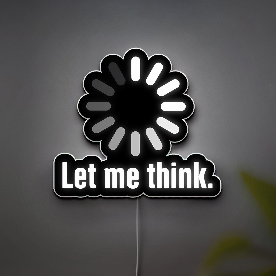 Let Me Think 3D Light Box - Creative LED Night Light, Inspirational Home Office Decor, Unique Gift for Thinkers & Professionals
