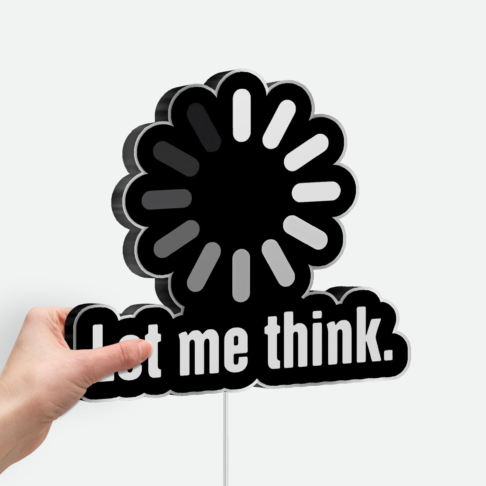 Let Me Think 3D Light Box - Creative LED Night Light, Inspirational Home Office Decor, Unique Gift for Thinkers & Professionals
