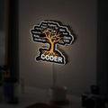 Programmer Tree 3D Light Box - Coding Themed LED Night Light, Tech Decor for Developers & Computer Science Students
