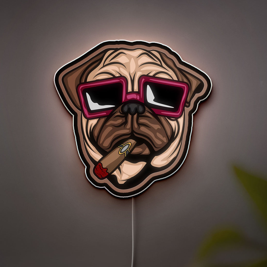 Custom 3D Light Box - Cool Street Style LED Night Light, Urban Meme Decor for Dog Lovers & Hip Hop Fans
