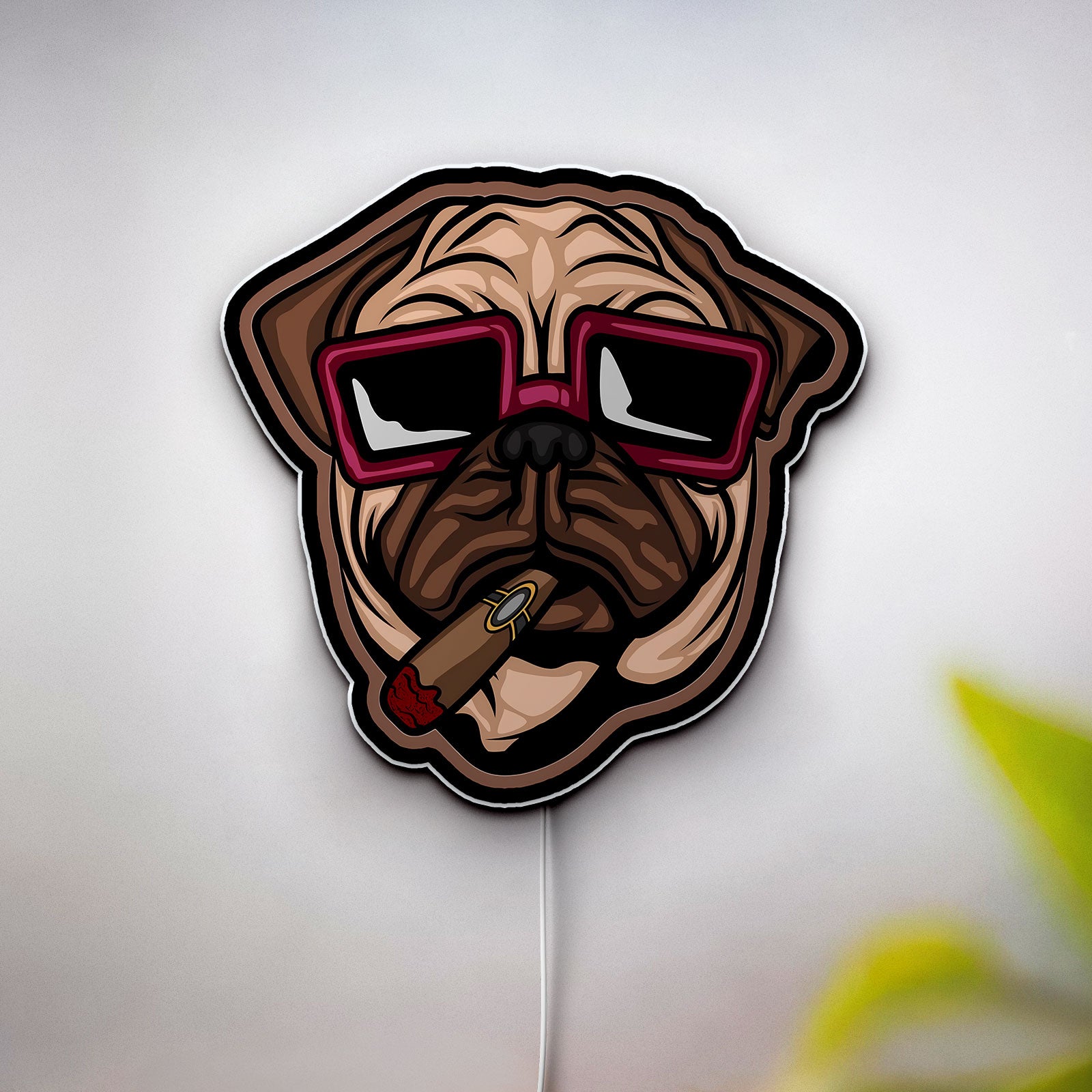 Custom 3D Light Box - Cool Street Style LED Night Light, Urban Meme Decor for Dog Lovers & Hip Hop Fans