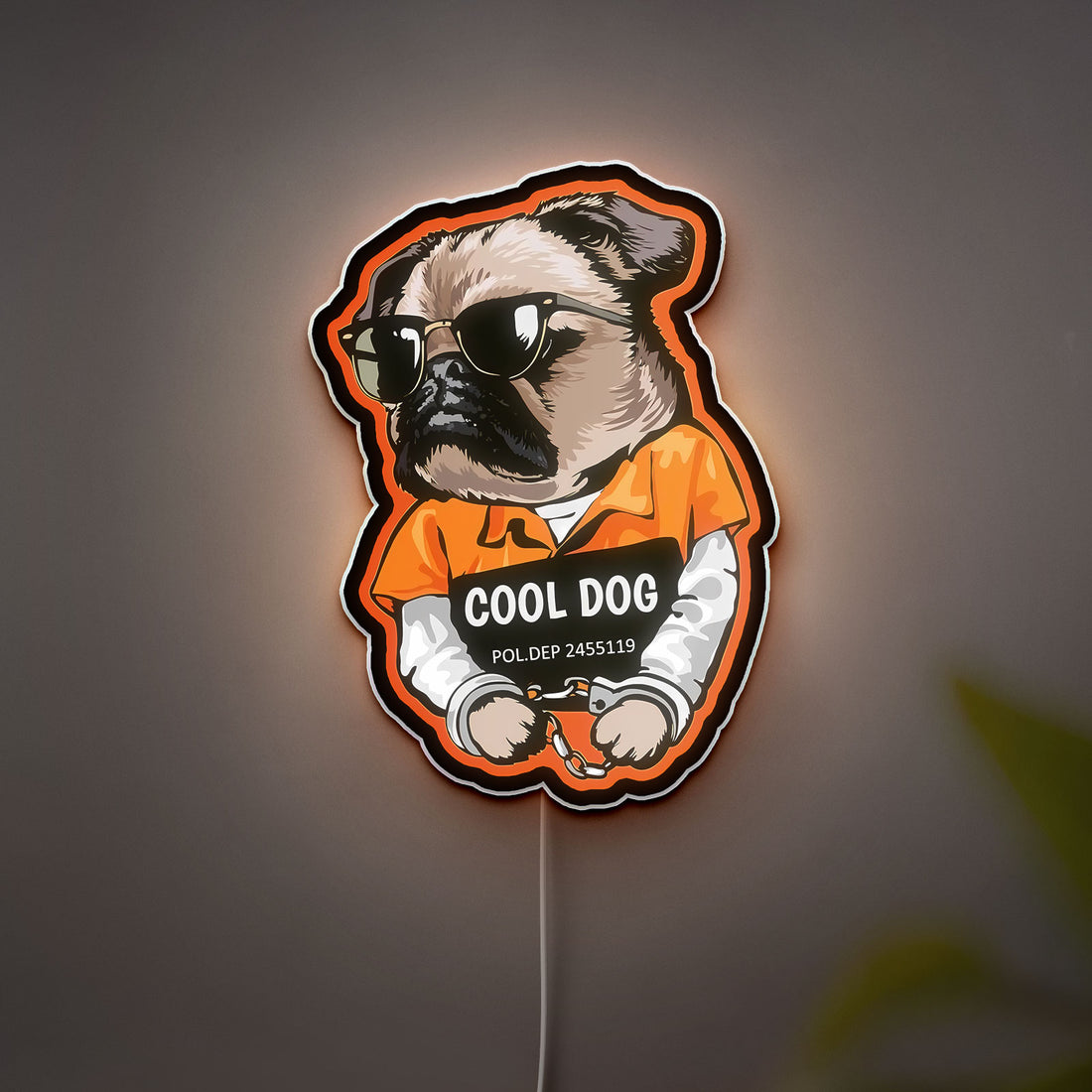 Cool Dog 3D Light Box - Funny Cartoon LED Night Light, Playful Puppy Decor for Dog Lovers & Unique Gift for Pet Owners
