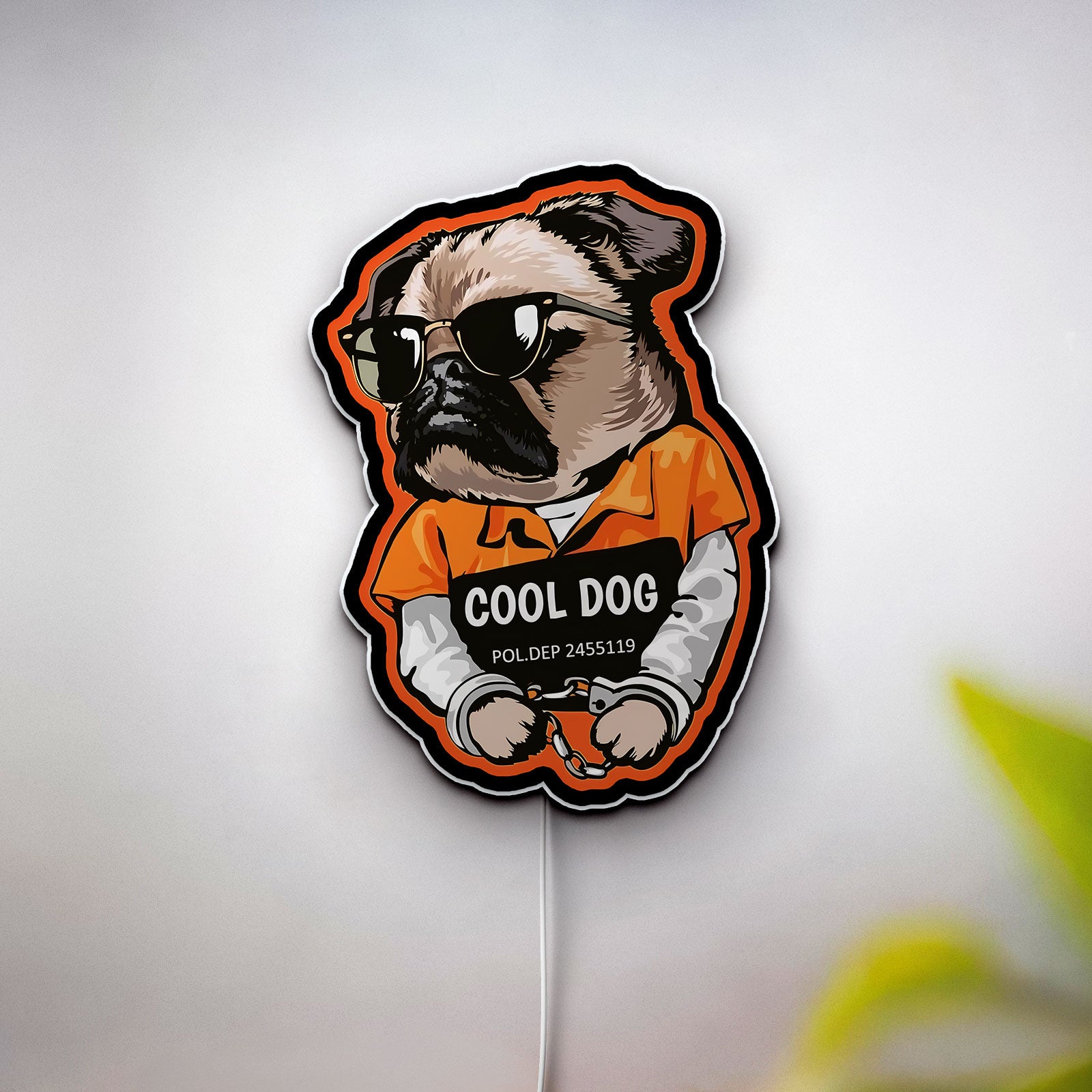 Cool Dog 3D Light Box - Funny Cartoon LED Night Light, Playful Puppy Decor for Dog Lovers & Unique Gift for Pet Owners
