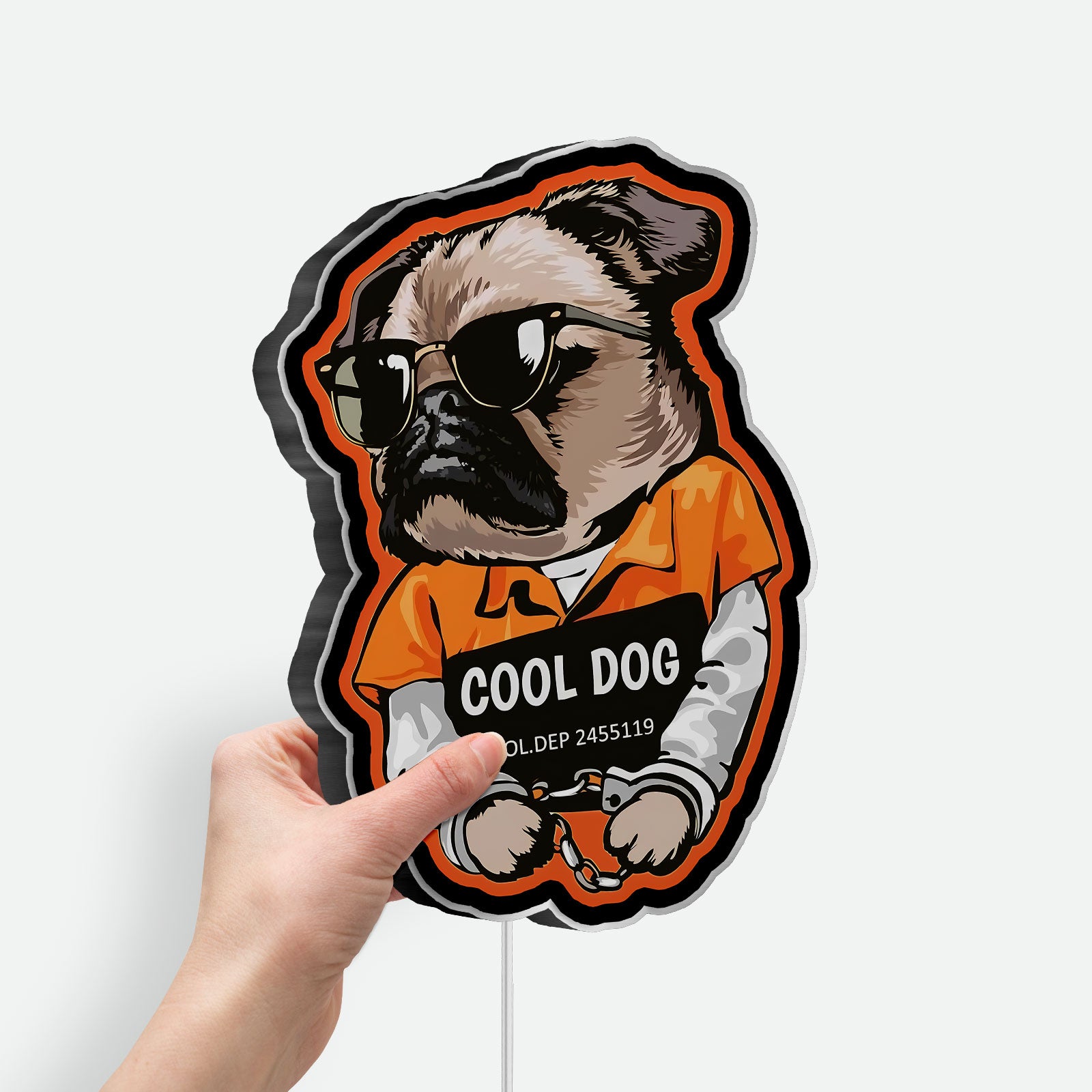 Cool Dog 3D Light Box - Funny Cartoon LED Night Light, Playful Puppy Decor for Dog Lovers & Unique Gift for Pet Owners
